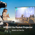 Wemax Go Ultra-Portable ALPD 1080P Supported Laser Projector w/Free Tripod and 50-inch ALR Screen