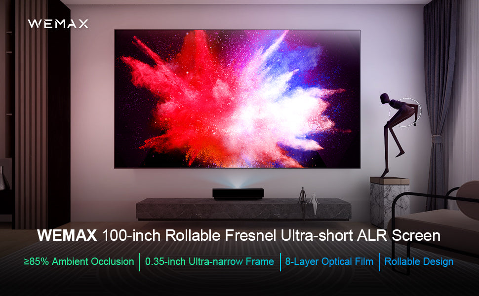 WEMAX 100-inch Rollable Fresnel Ultra-short ALR Screen