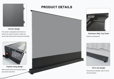 120-inch Electric Tension Floor ALR UST Raising Screen