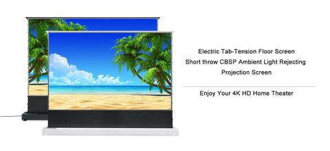 120-inch Electric Tension Floor ALR UST Raising Screen