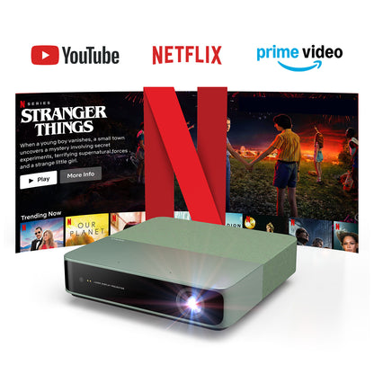 WEMAX S5 Smart Laser Projector — Netflix Licensed, Portable 1080P HDR10 Home Theater