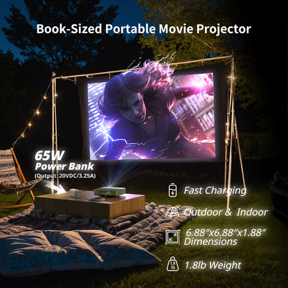 WEMAX S5 Smart Laser Projector — Netflix Licensed, Portable 1080P HDR10 Home Theater