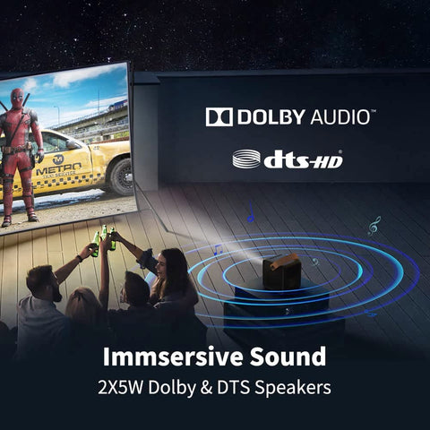 Wemax Dice 700 ANSI Lumen  Native 1080p Portable Android TV 9.0 Projector w/ Dolby Audio - US